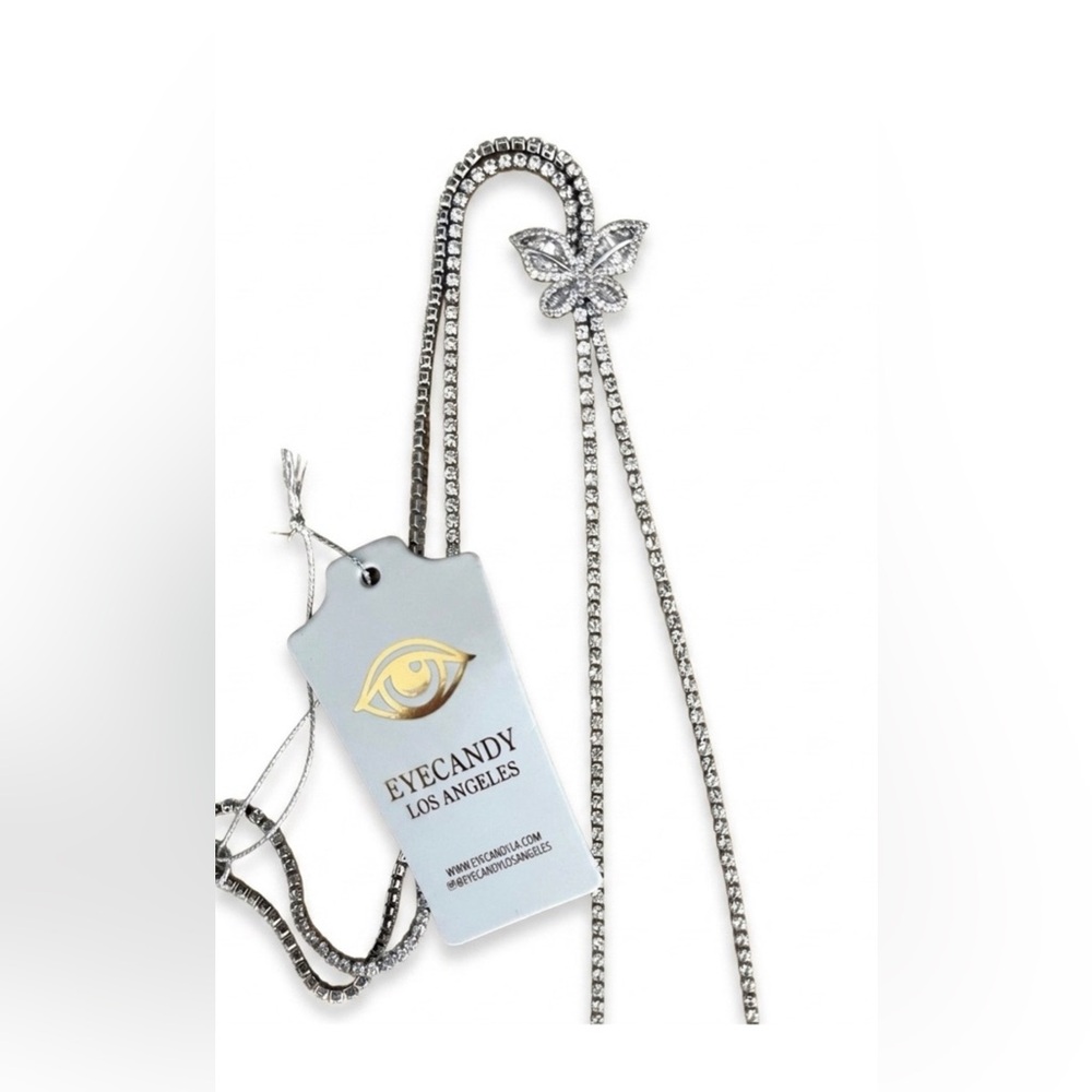 NWT Eye Candy Butterfly Lariat Necklace